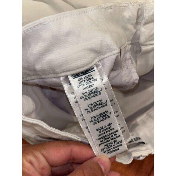 Good American Good Legs Crop White Skinny Jeans Womens Size 14/32 - Picture 9 of 10